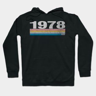 42nd Birthday Retro Born in May of 1978 Hoodie